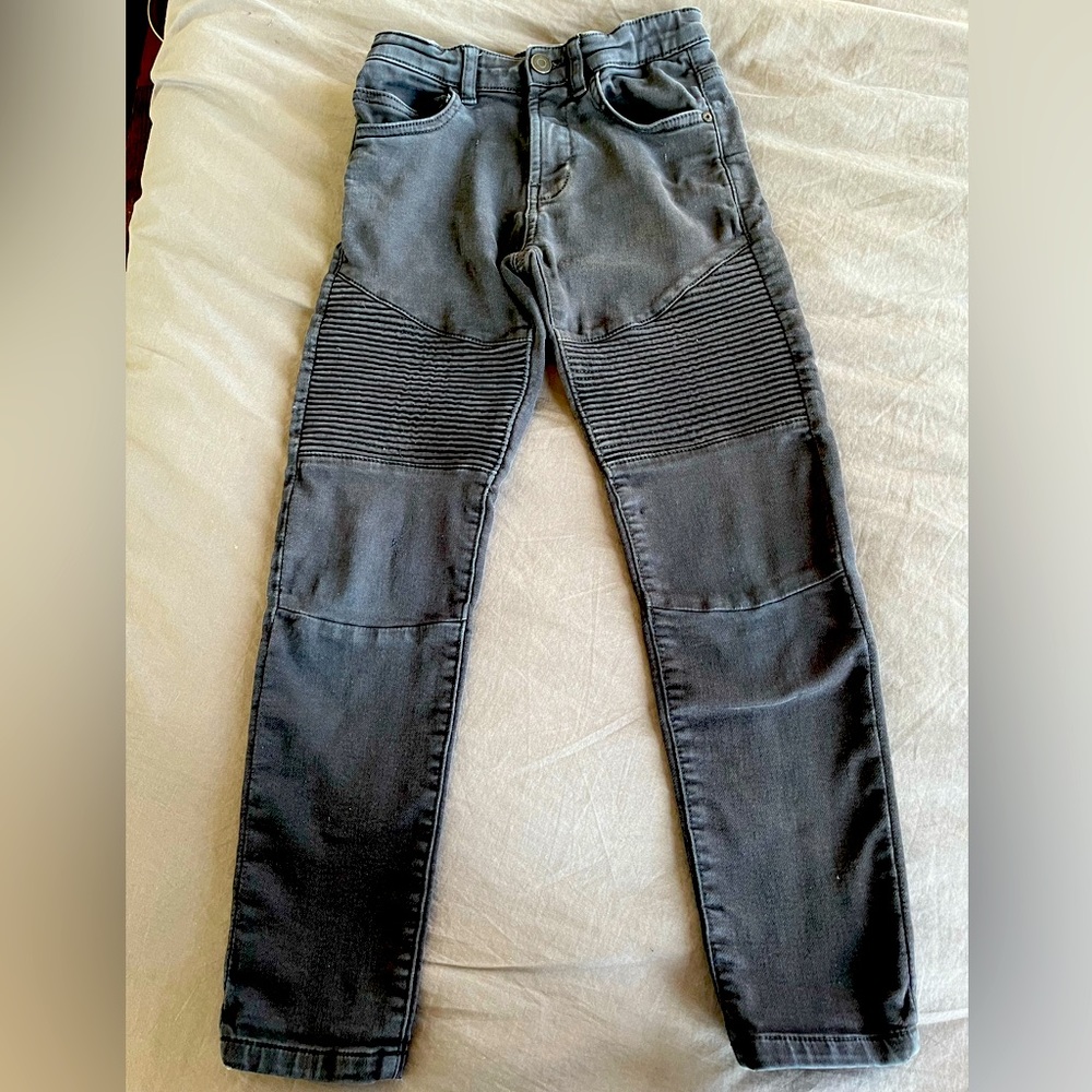Boys black moto jeans by Zara size 8 UEC